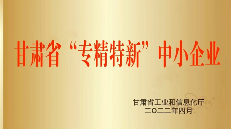 甘肅省“專(zhuān)精特新”中小企業(yè)